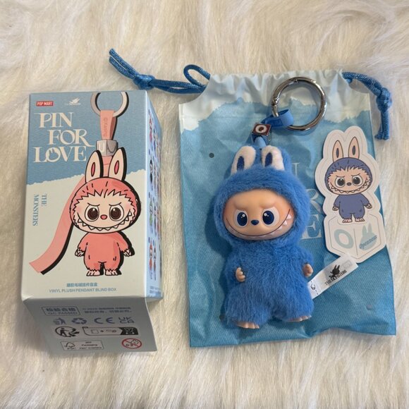 AUTHENTIC Labubu Pin for Love Plush Pendant + Letter Pendant Set – O - Picture 2 of 6